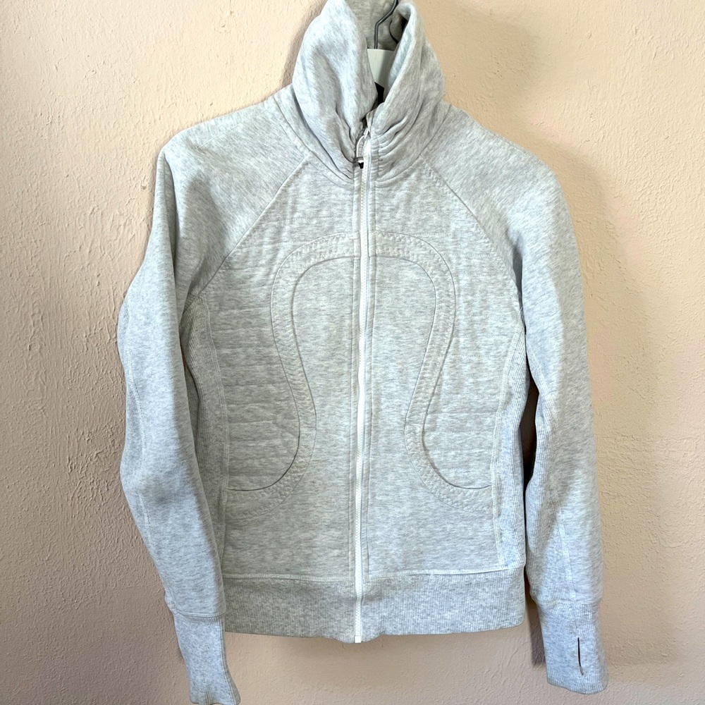 Lululemon scuba hoodie light grey